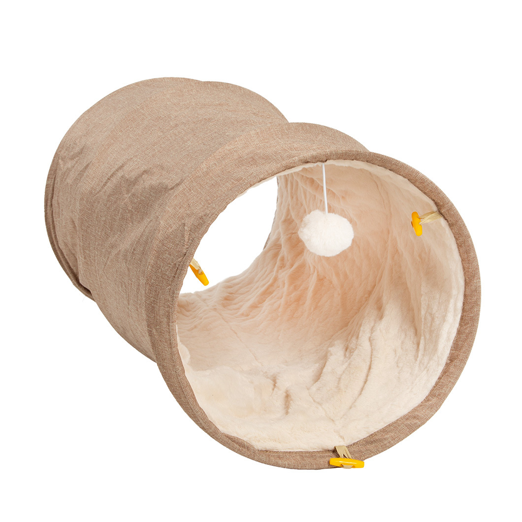 Canadian Cat Company Katzentunnel Canadian Cat Company Katzentunnel mit Kuschelfell beige