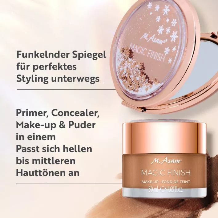 MAGIC FINISH Make-up Mousse X-Mas Edition XXL & Taschenspiegel Set