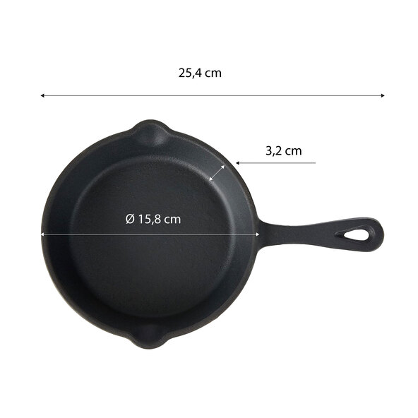 Servierpfanne aus Gusseisen, 4er Set