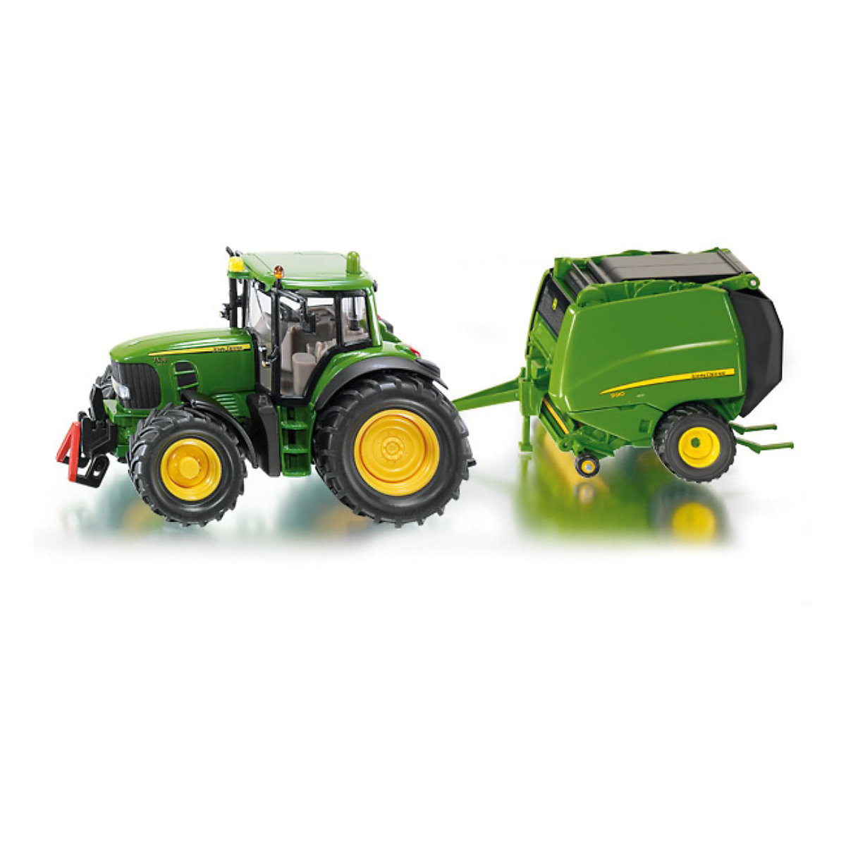 SIKU 1665 John Deere Traktor mit Ballenpresse