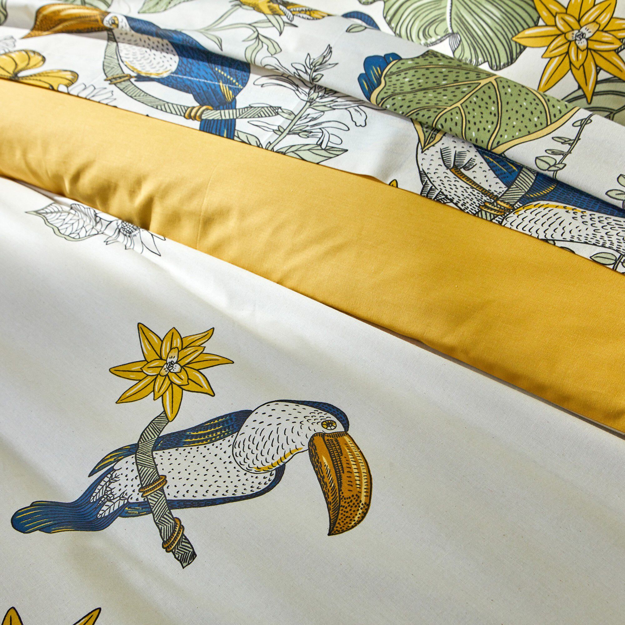 Linge de lit Toco en coton imprimé
