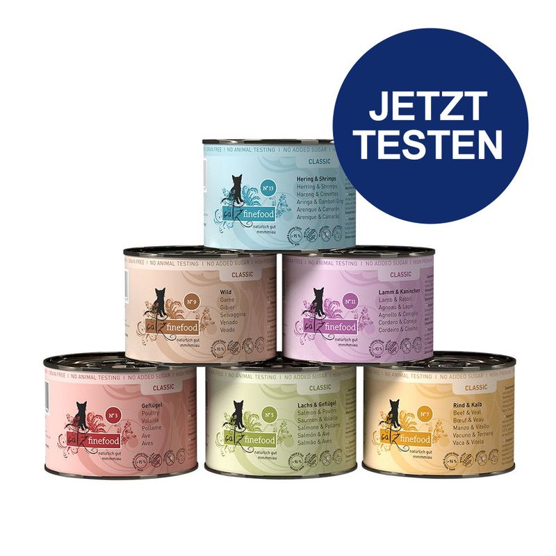 Probierpaket catz finefood 6 x 200 g zu TOP-Preisen