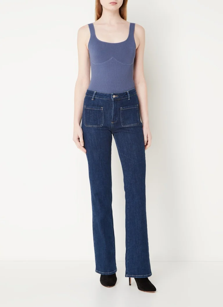 ba&sh Oxmo rib knitted top with stretch