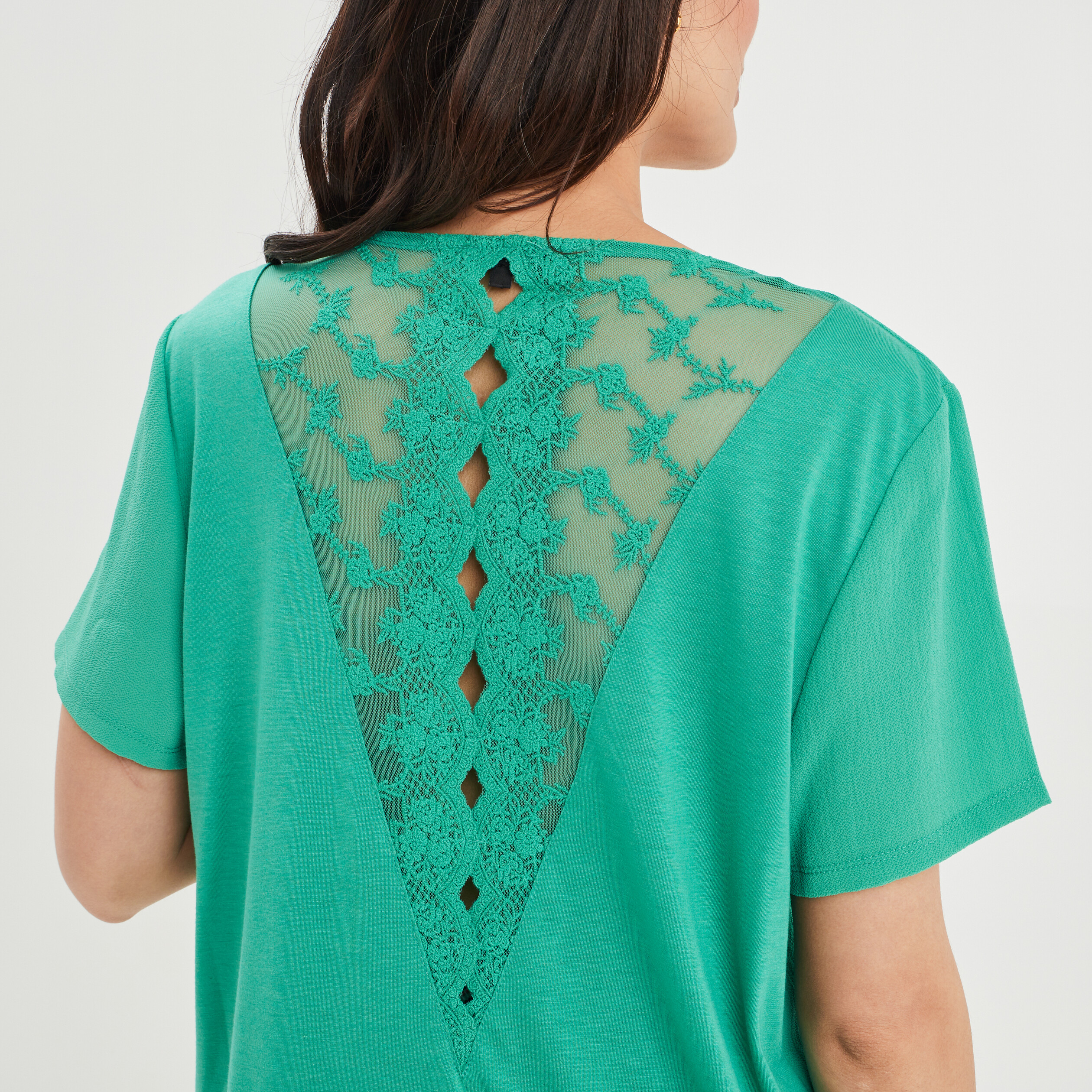 T-shirt à manches courtes vert femme | La Halle