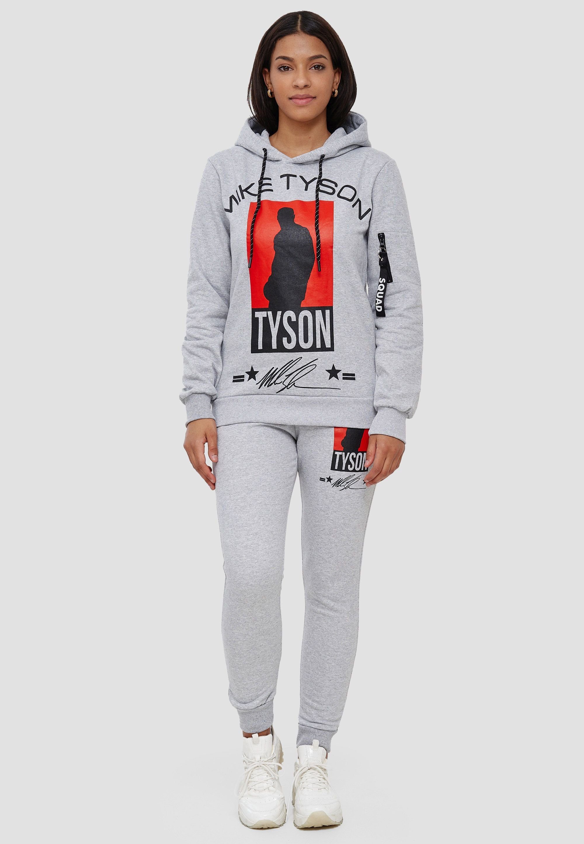 John Kayna Jogginganzug Damen Jogginganzug Mike Tyson Streetwear Fitness Sportanzug Jogging-An (Sportanzug Jogger Trainingsanzug, 2-tlg), Fitness Freizeit Casual