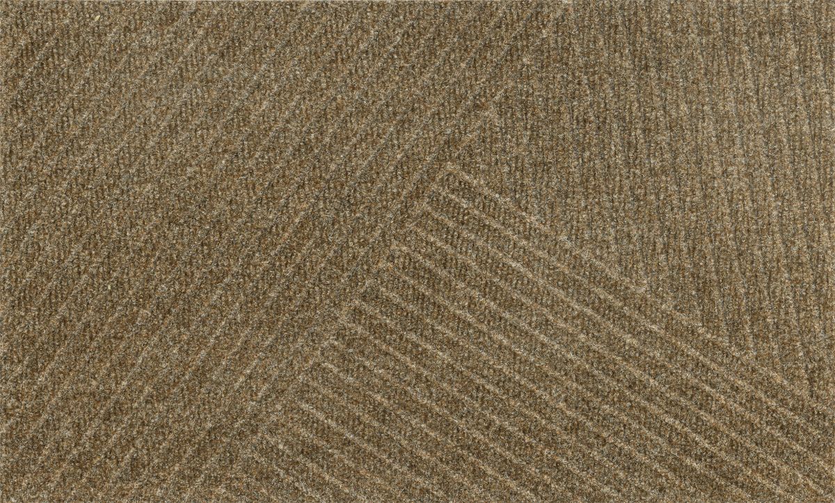 Fußmatte Dune Stripes Braungrau 45 x 75 cm