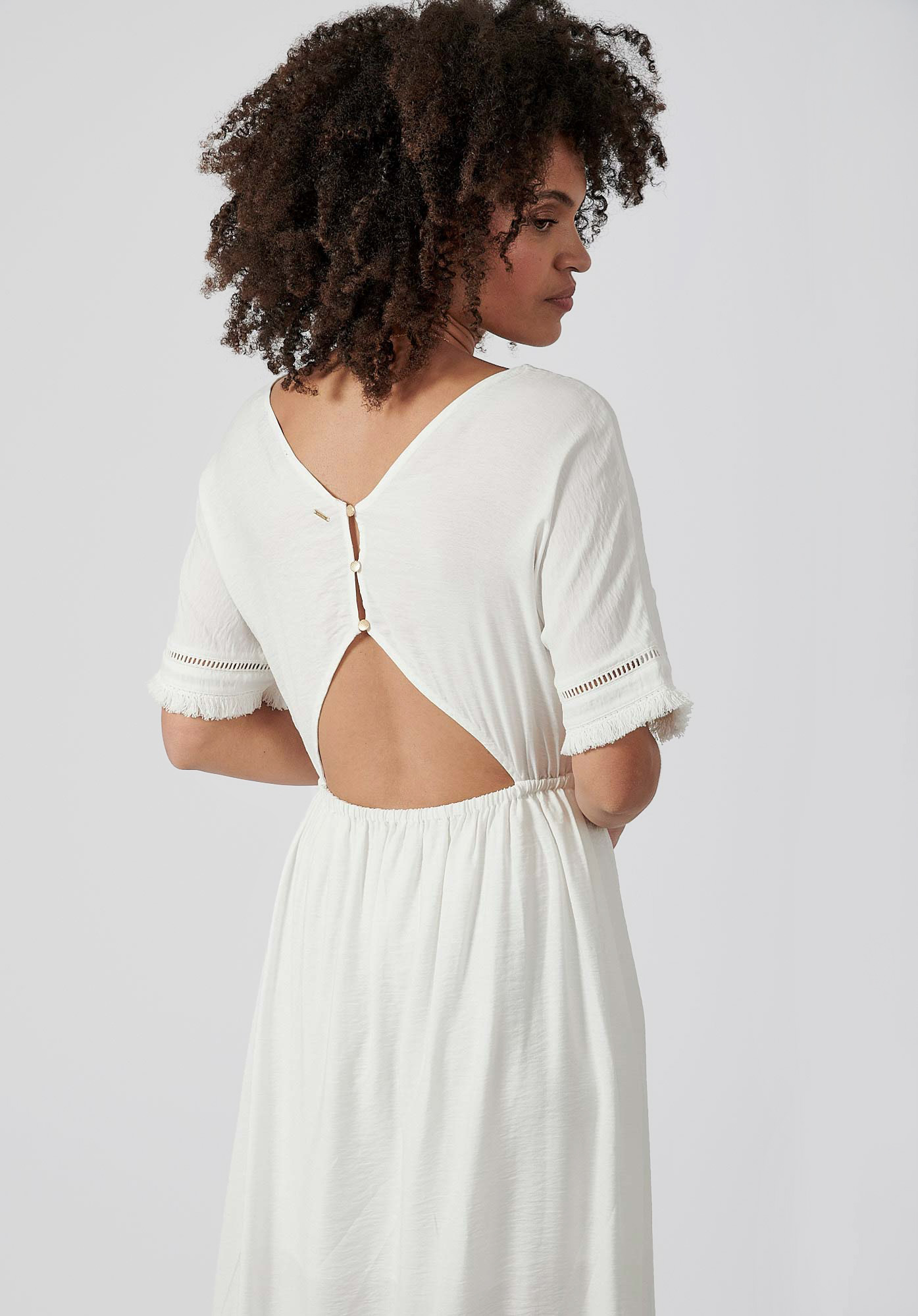 CASSY  Robe longue blanche femme