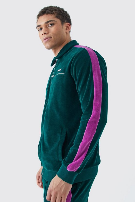 Velour Harrington-Jacke