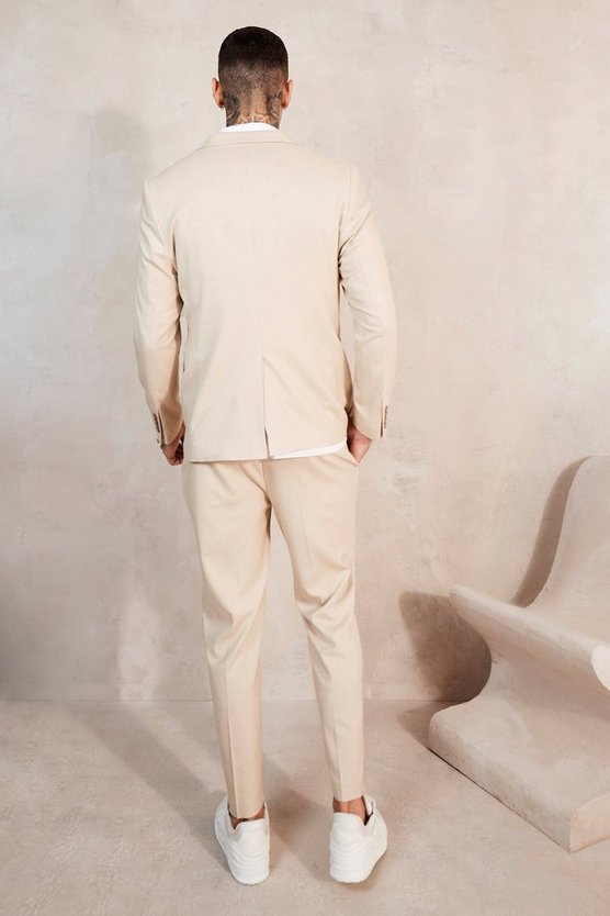 Slim-Fit Pique Anzughose