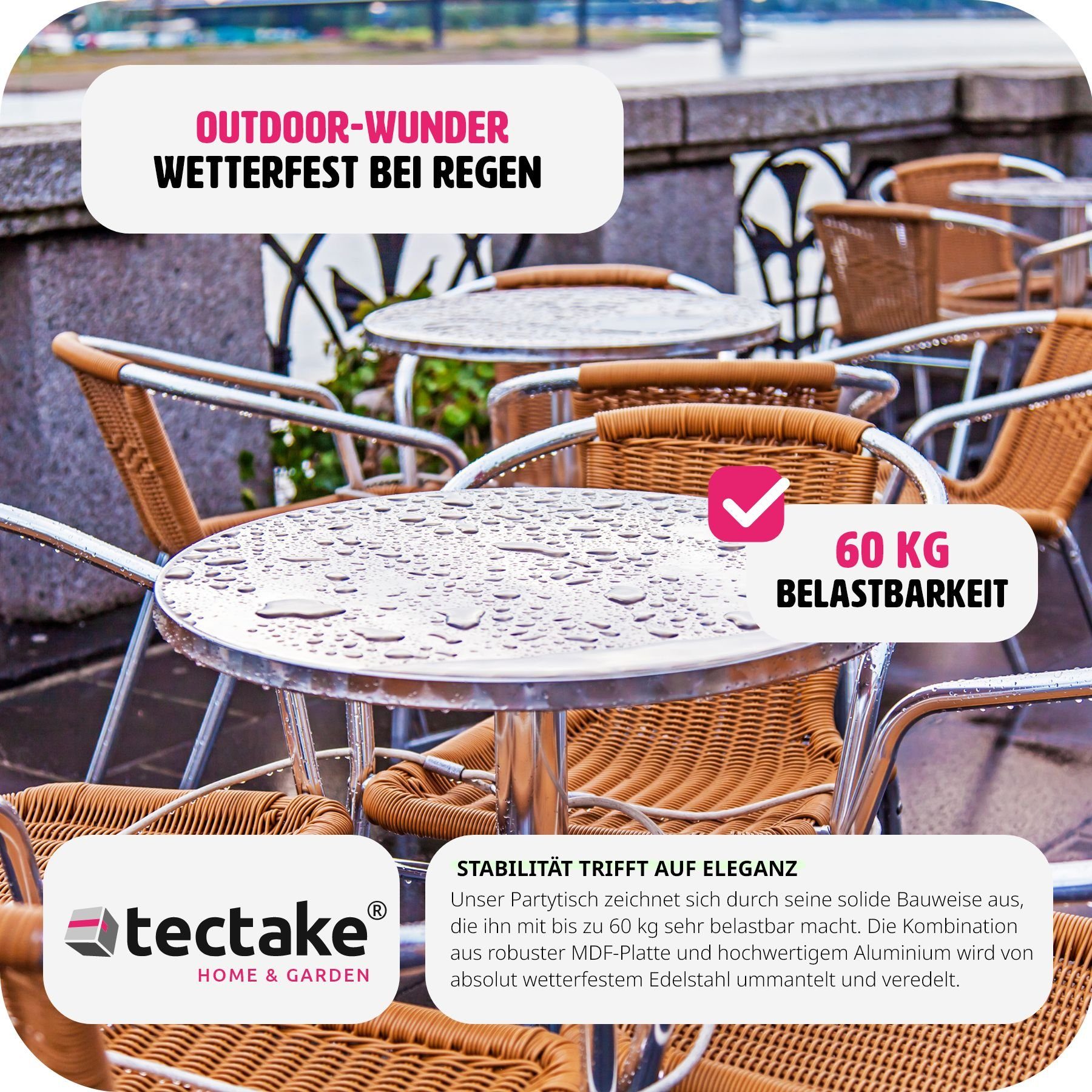 tectake Bistrotisch Alexander (1-St., 1 tlg)