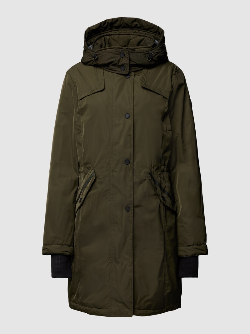 Jacke mit Kapuze in olivgrün