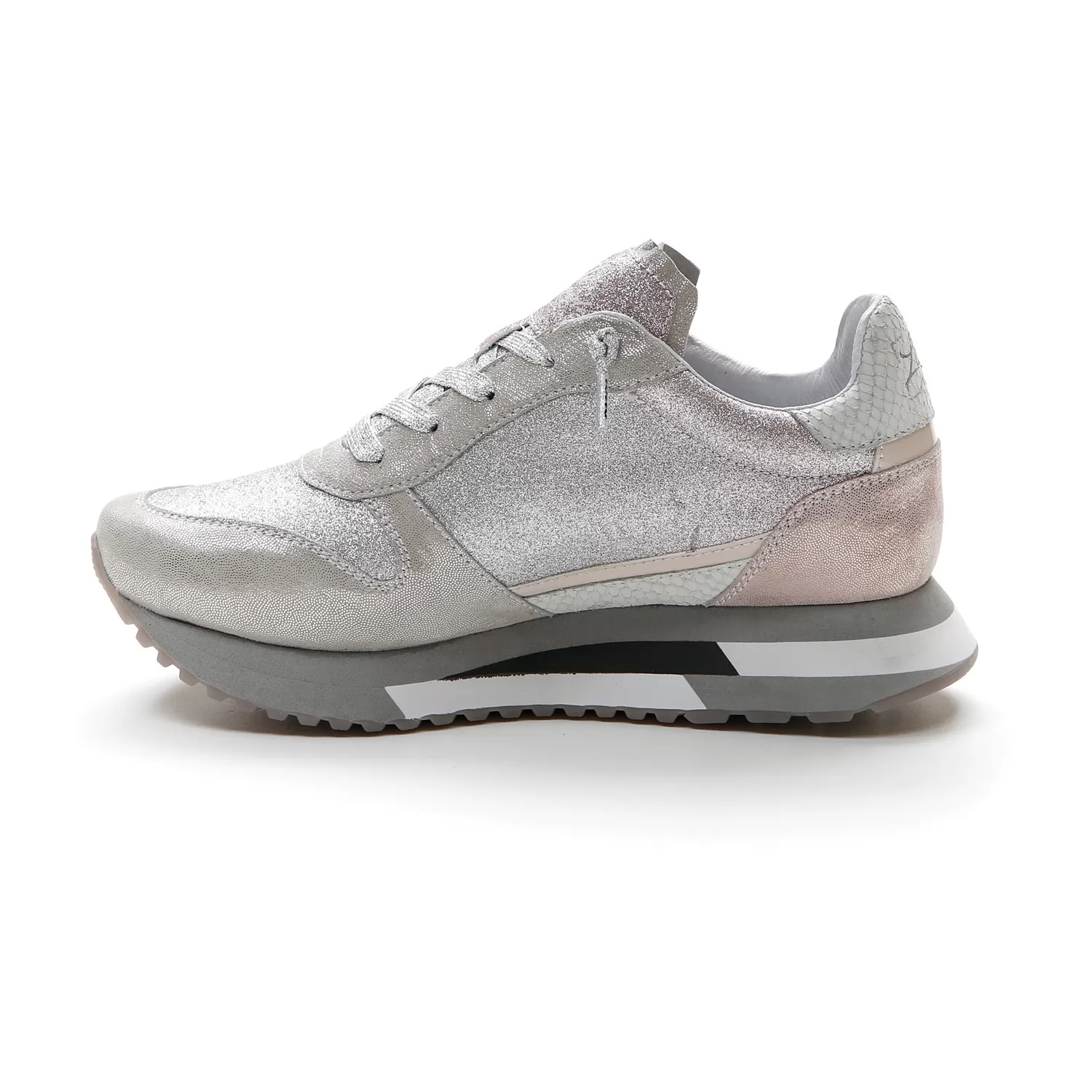 TOKYO WEDGE GLITTER W SILVER METAL 2/SVĚTLE FIALOVÁ