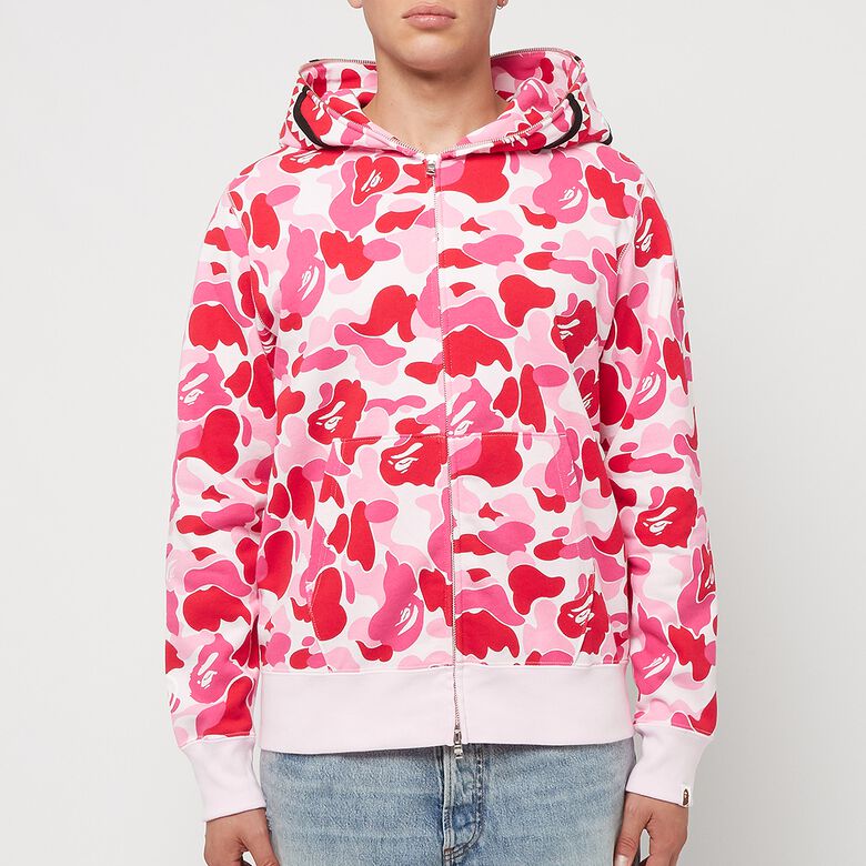 A Bathing Ape Big ABC Camo Shark Full Zip Hoodie M pink