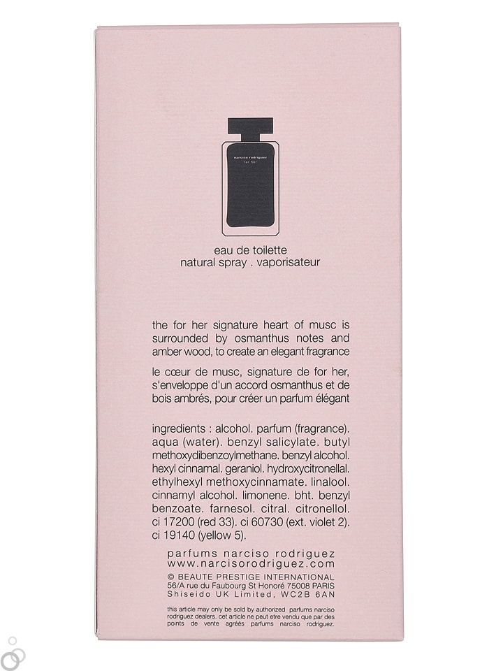 narciso rodriguez For Her - EdT, 100 ml günstig kaufen onesize