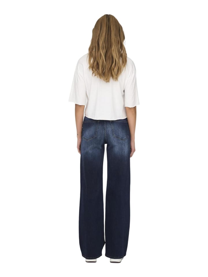 ONLY Jeans ONLMADISON BLUSH HW WIDE comfort/relaxed in Blau günstig kaufen