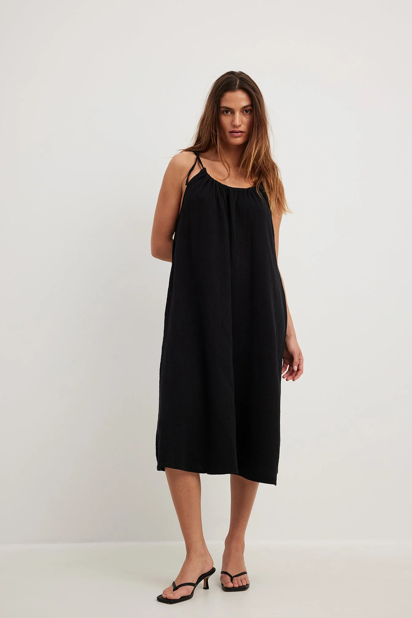 Schnürband Midi-Kleid