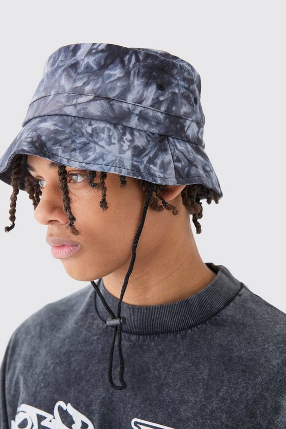Twill Anglerhut in Schwarz