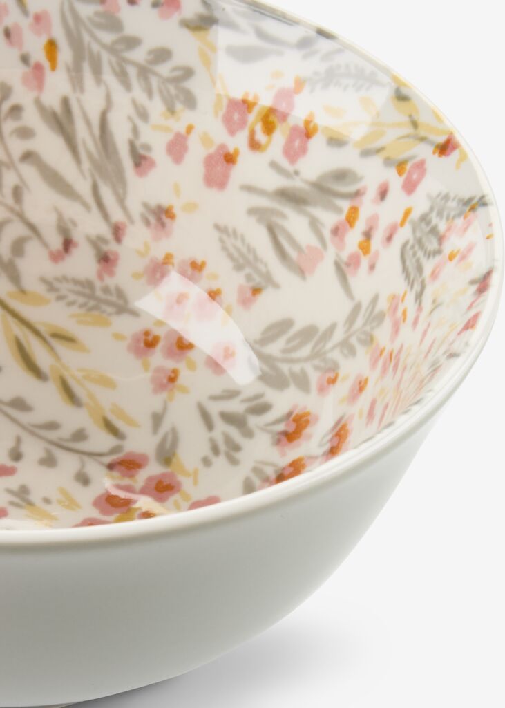 EMIL Miska EMIL Ø16xH8cm porcelana z kwiatami