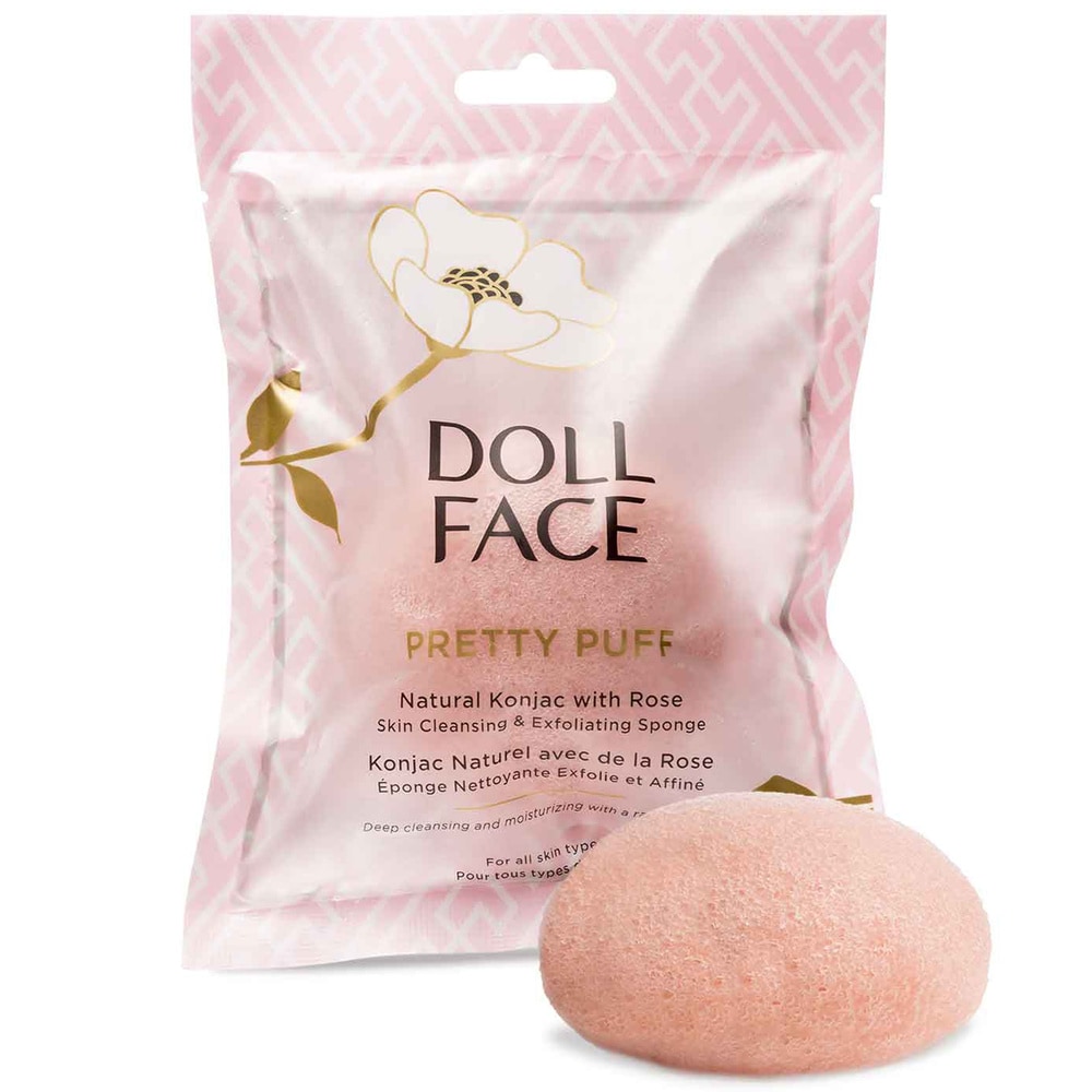 doll face Pretty Puff Rose Konjac Cleansing Sponge Clarifying Sponge