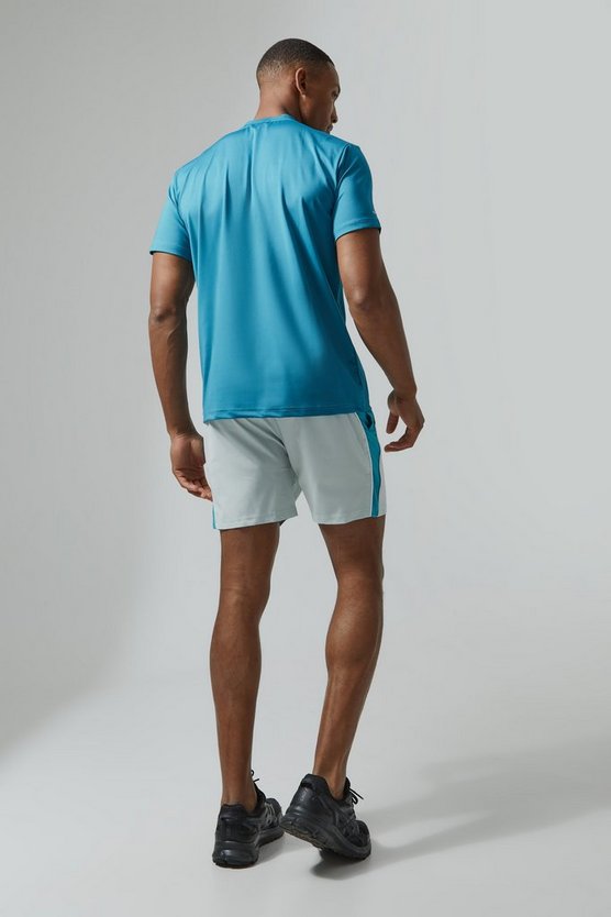 Man Active strukturierte Colorblock Mesh-Shorts