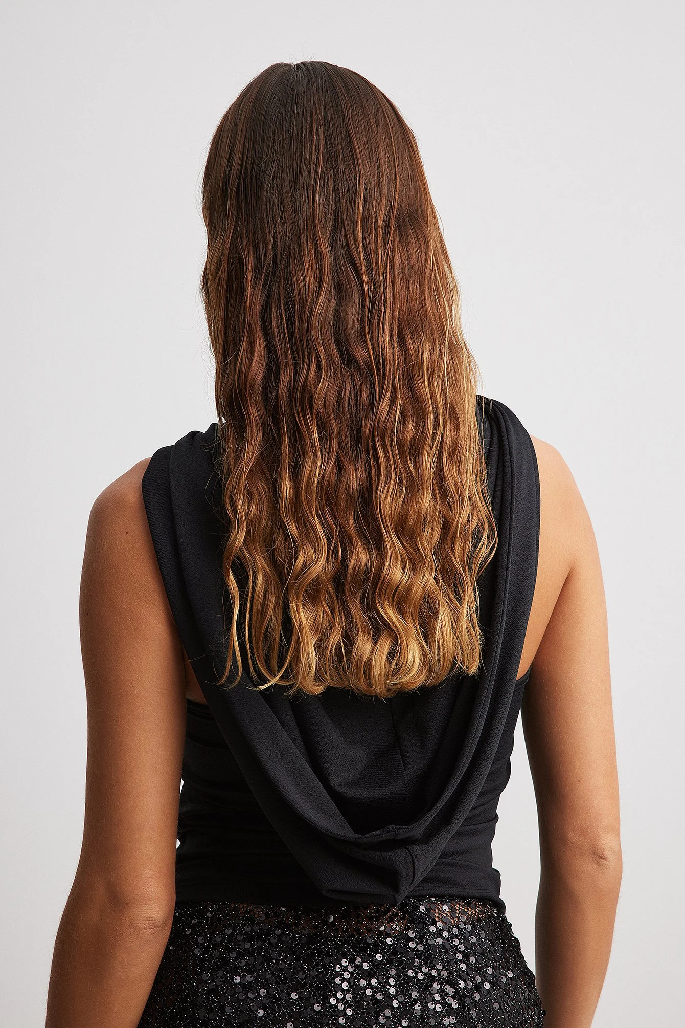 Hooded Halterneck Top