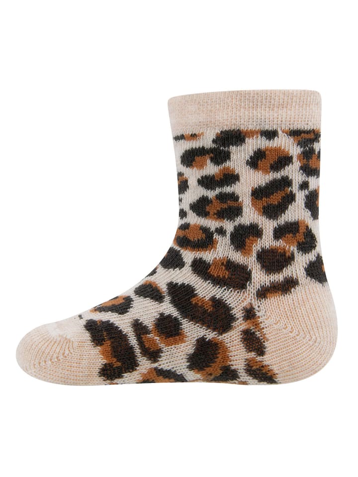 ewers 2er-Set Socken 2er Pack Leopard in beige mel.-apricot günstig kaufen