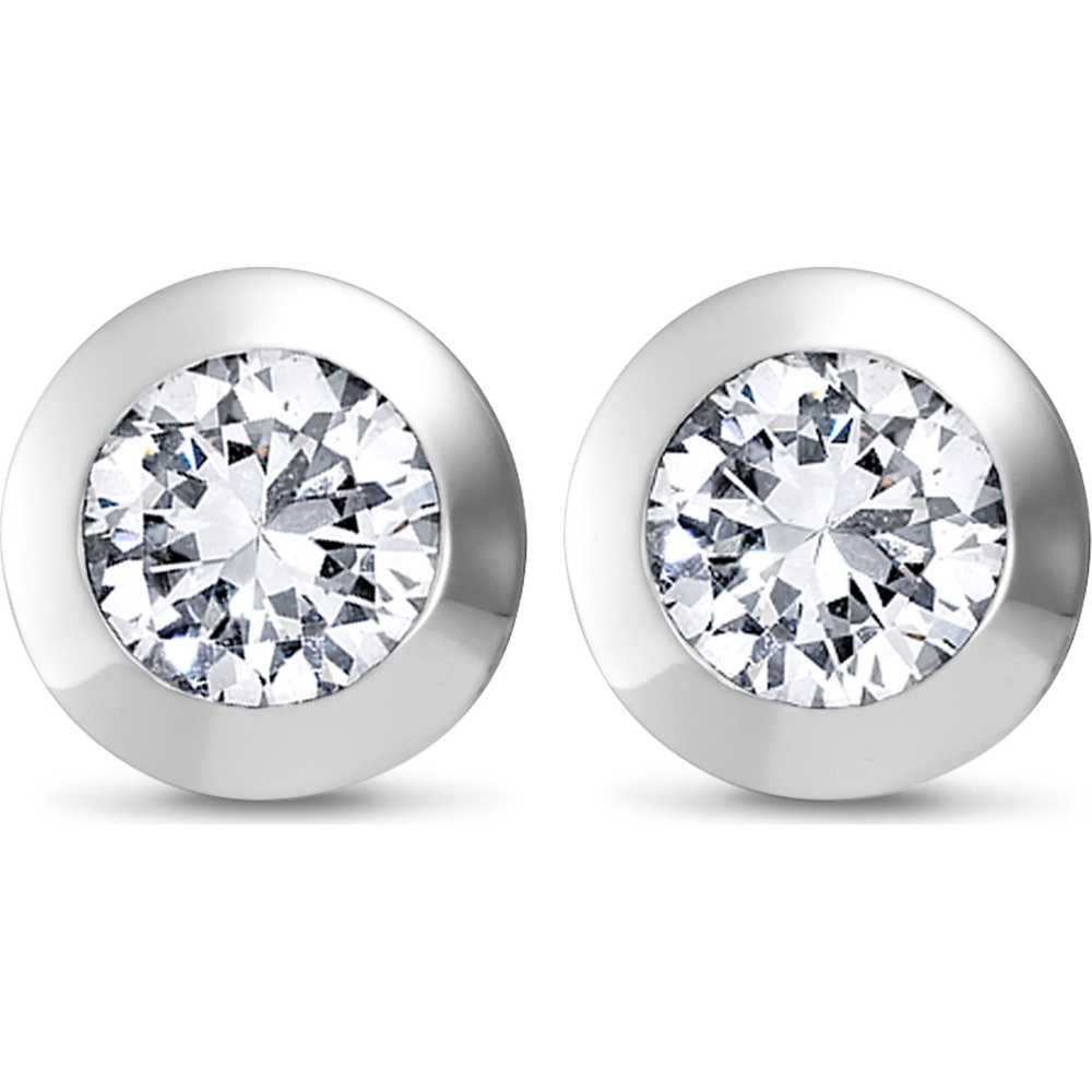 Jette Boucles d'oreilles à fermoir à poussette 925 Argent rhodié Boucles d'oreilles