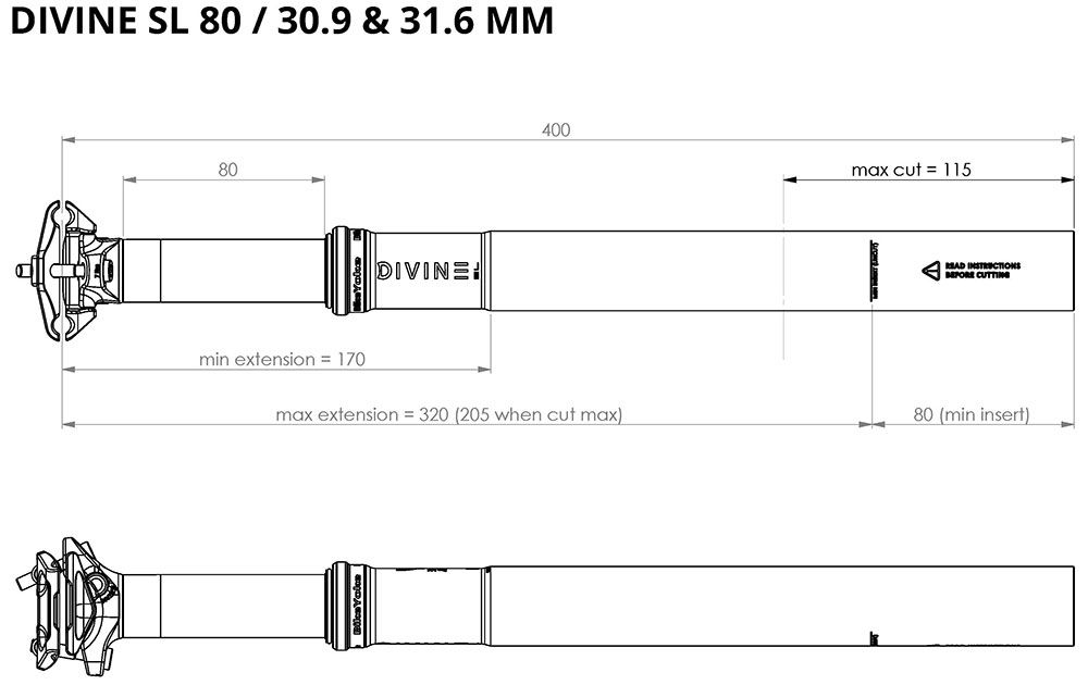 BikeYoke Divine SL 31,6 Vario-Sattelstütze kaufen | Bike-Discount