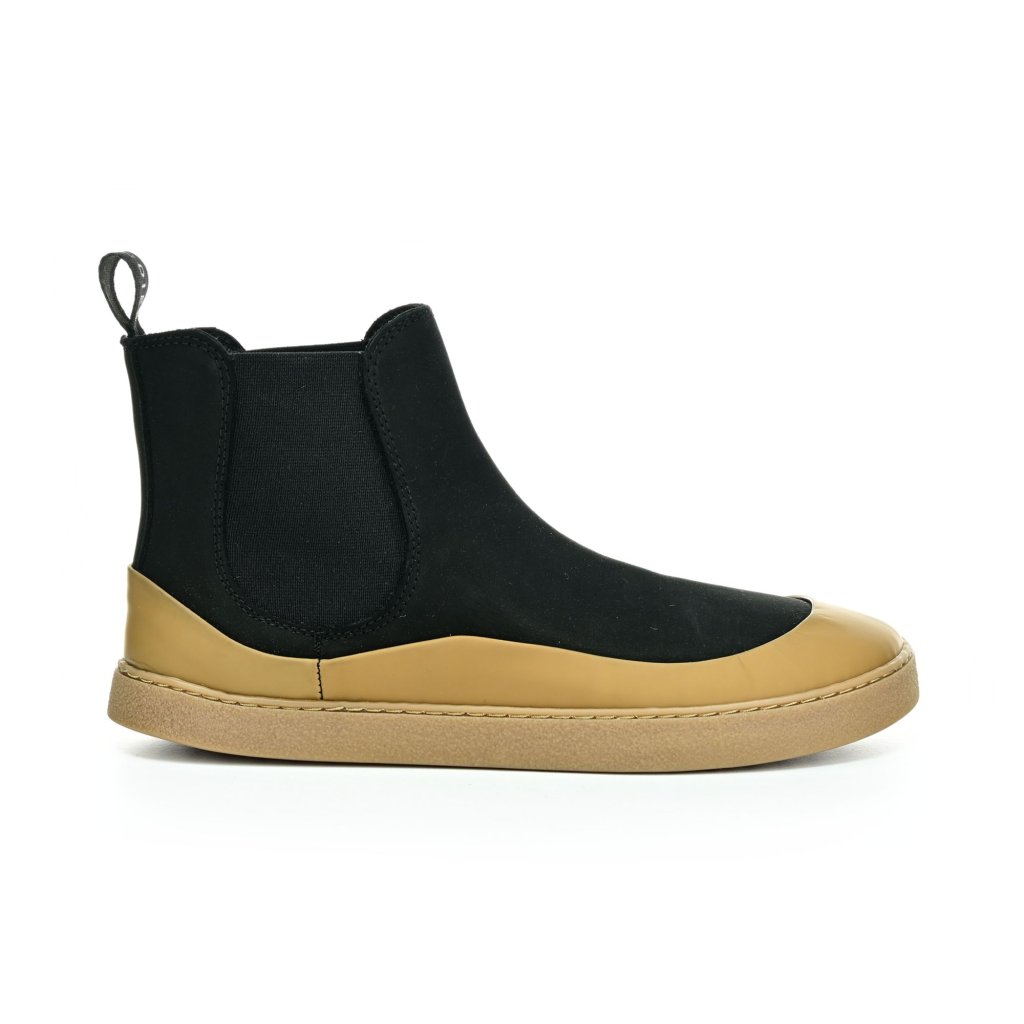 Groundies Sienna Black Camel Women Chelsea Barfußschuhe