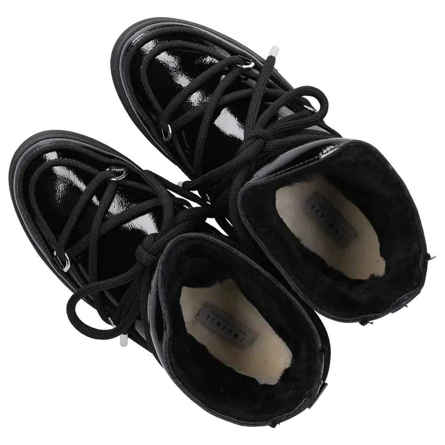 INUIKII - Snowboots NAPLACK Nappaleder Lackleder - schwarz