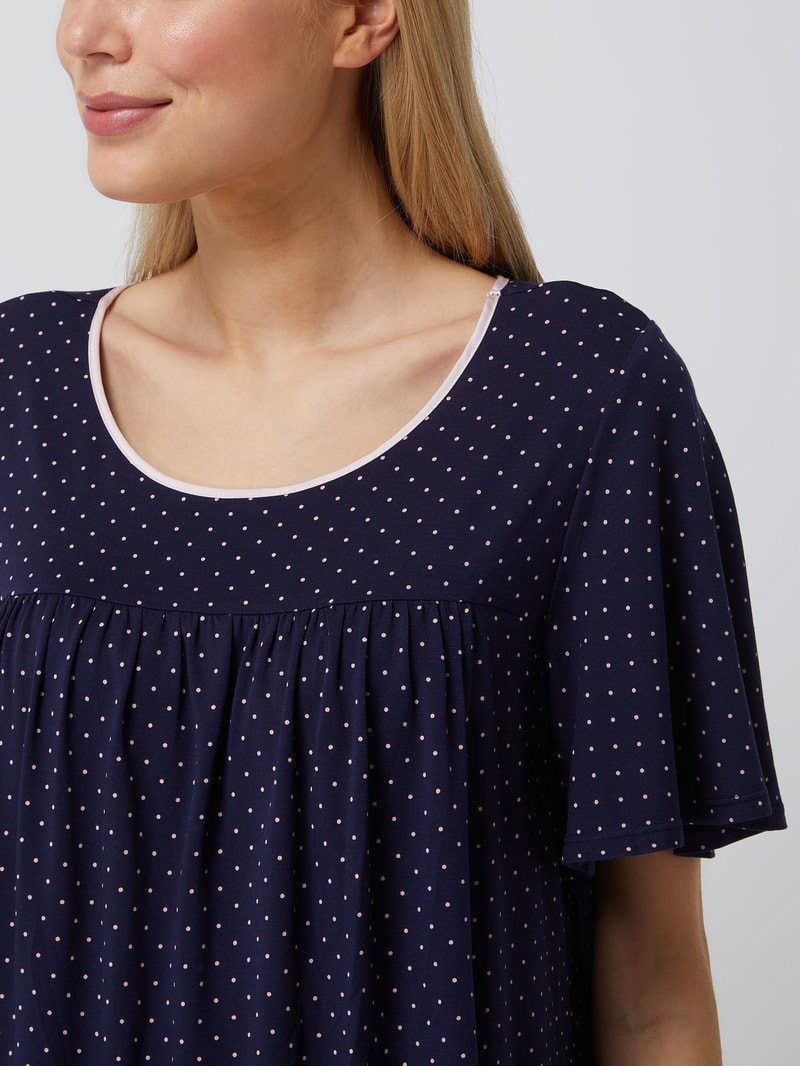 Pyjama mit Punktmuster in marineblau