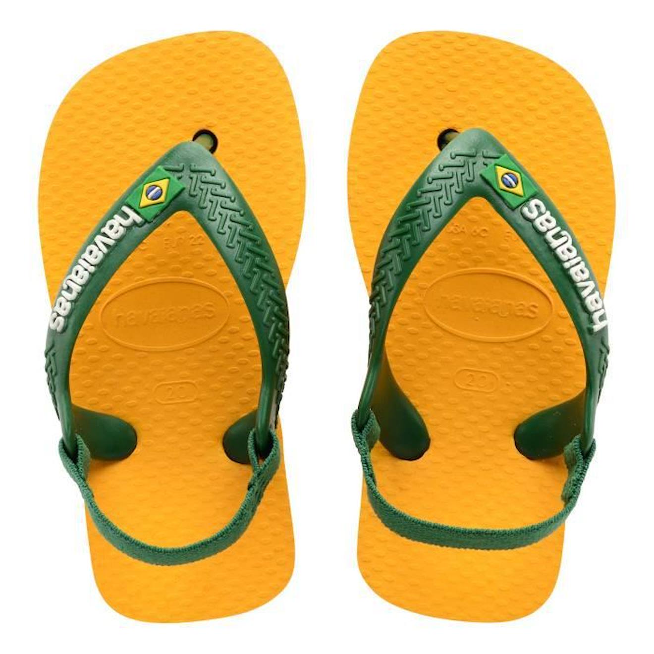 Tong Enfant à élastique Havaianas Baby Brasil Logo blanc