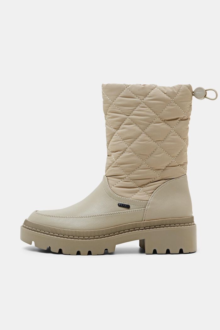 Wattierte Boots in Lederoptik