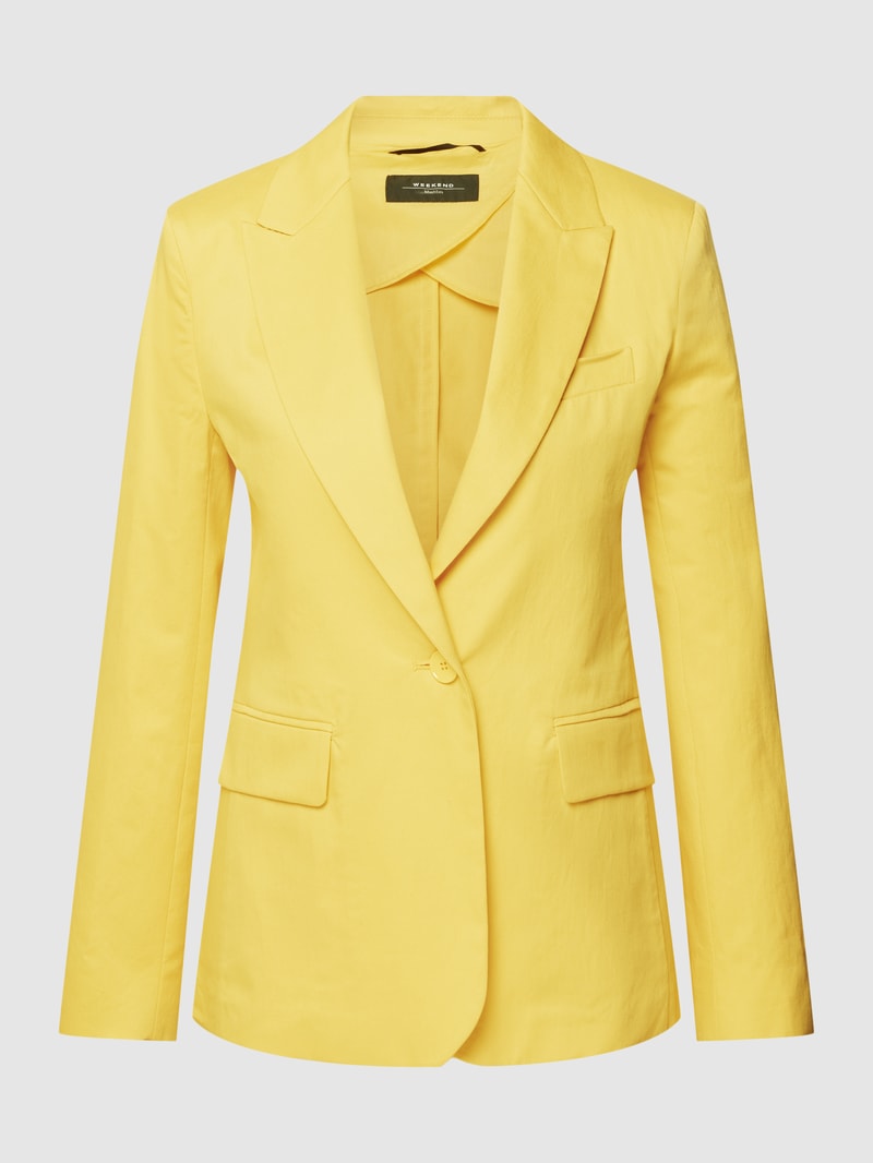 Blazer mit Brustleistentasche in gelb