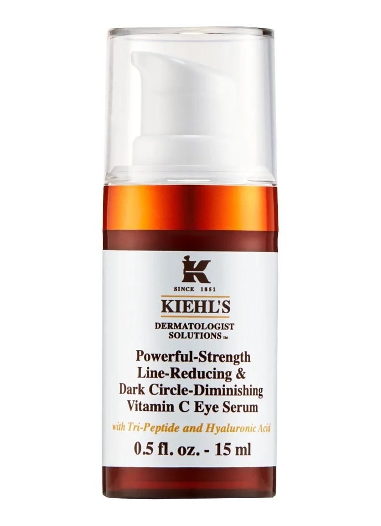 Kiehl's spēcīgi iedarbīgais C vitamīna acu serums, kas mazina grumbas un tumšos lokus zem acīm - acu serums