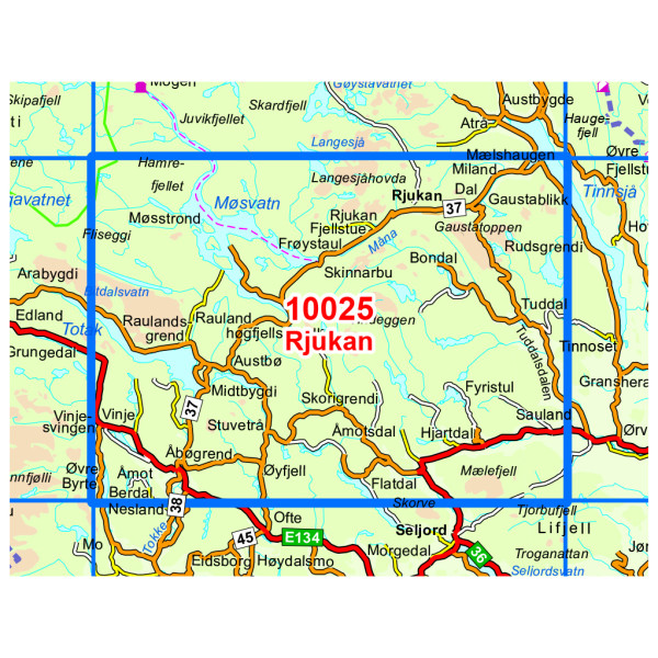 Nordeca - Rjukan - Wanderkarte