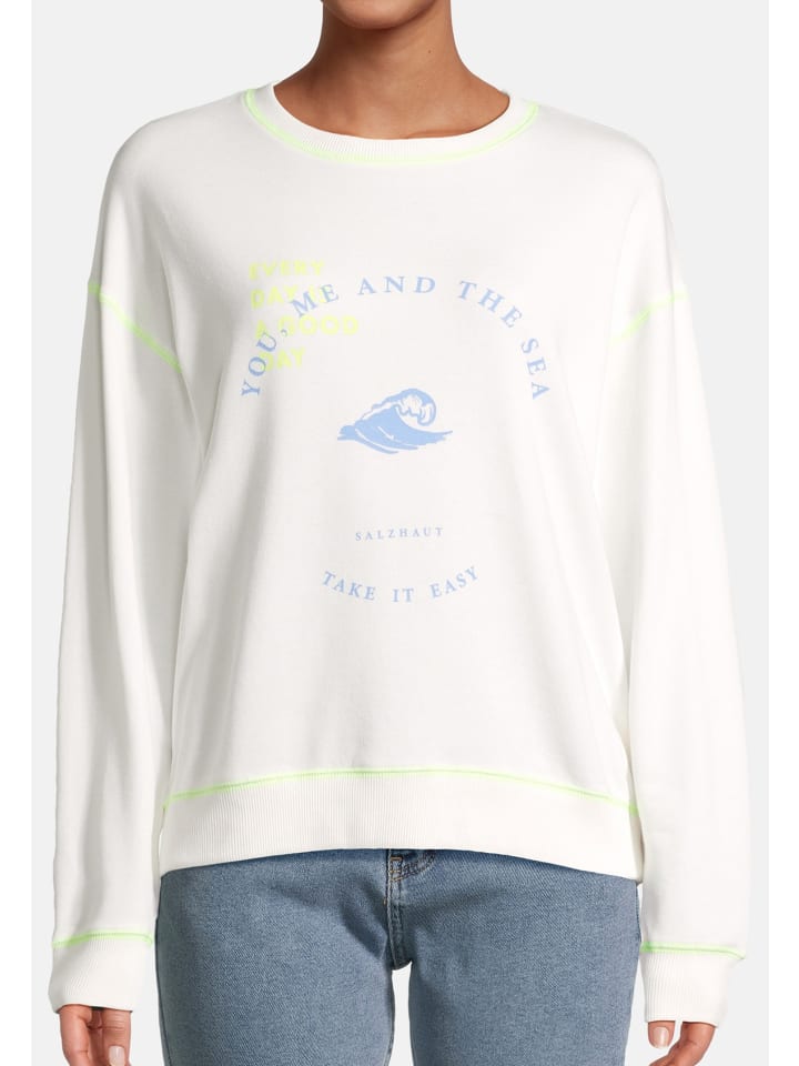 Salzhaut Sweatshirt LÖÖW in Offwhite günstig kaufen