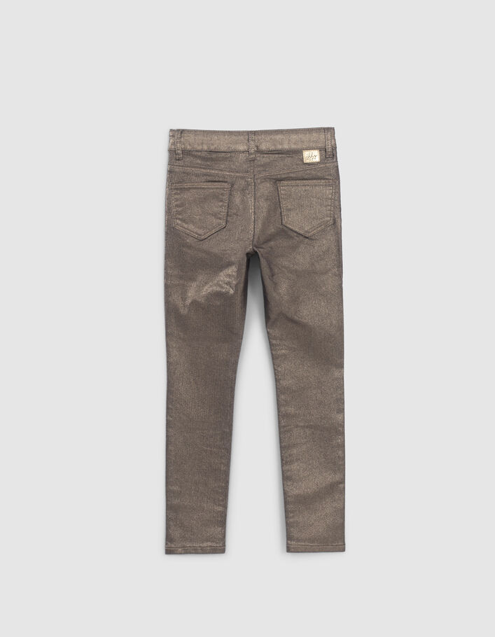 Jean SKINNY champagne enduit fille