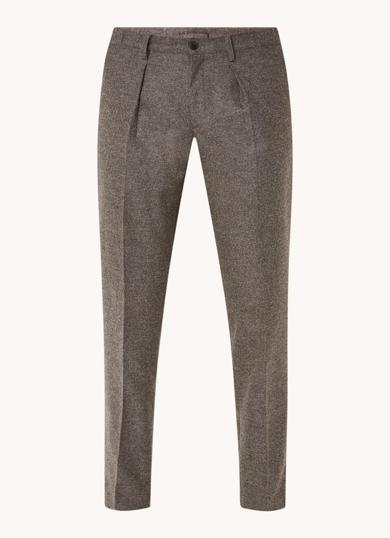 Profuomo Slim fit hlače od mješavine vune s bočnim džepovima