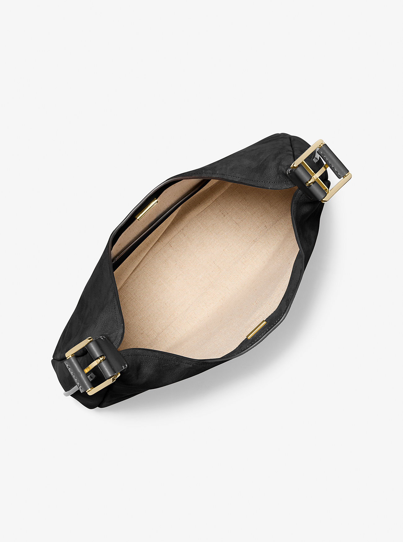 Nolita Stor Nubuck Hobo Skulderveske - SVART
