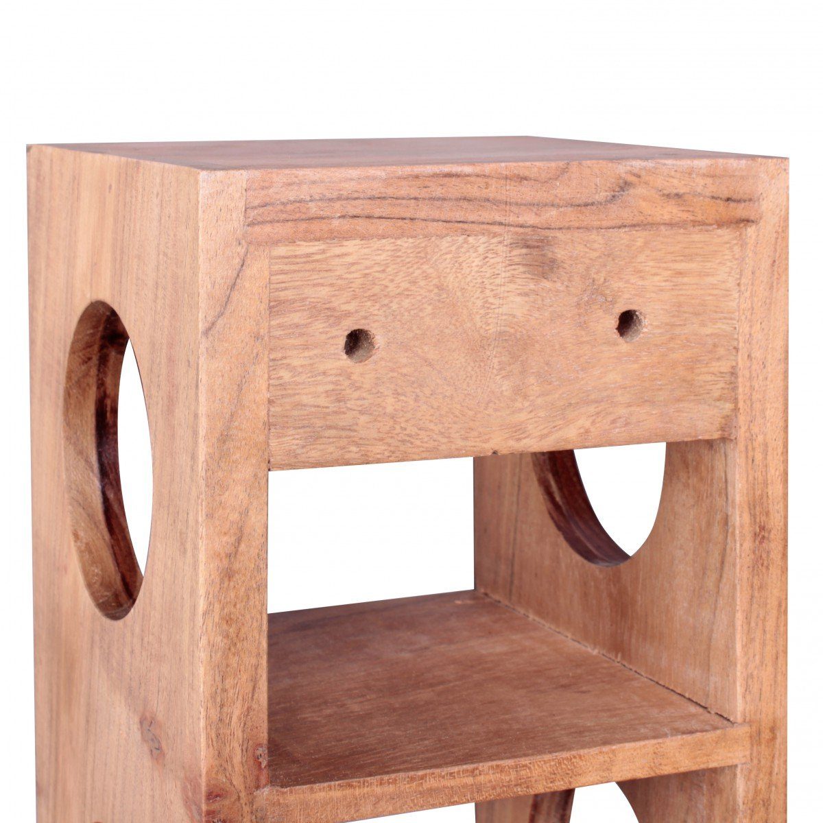 FINEBUY Weinregal SuVa3544_1, Akazie Massivholz für 5 Flaschen Modern 70 cm, Flaschenregal für Wandmontage, Standregal für Wein