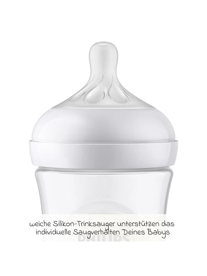 Philips Avent PP-Flasche 2er Pack Natural Response 330ml   Silikon-Sauger in weiss günstig kaufen onesize