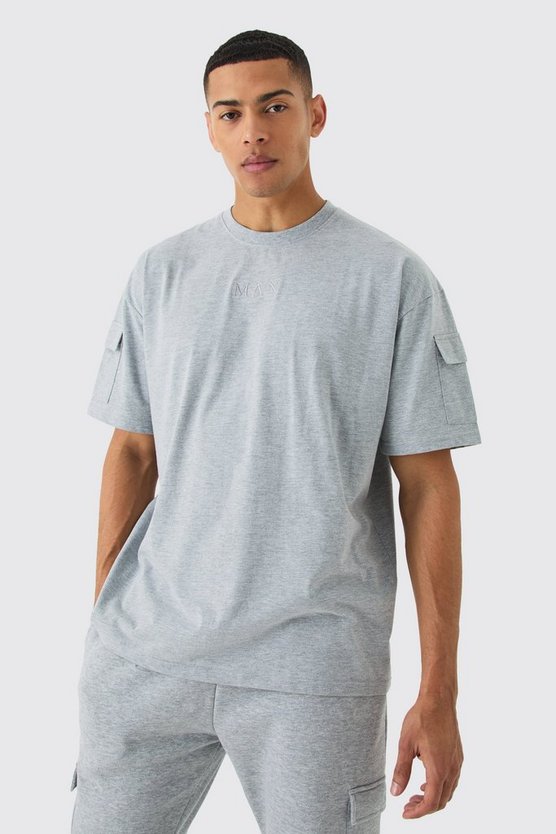 Man Roman Oversize Cargo T-Shirt und Jogginghose