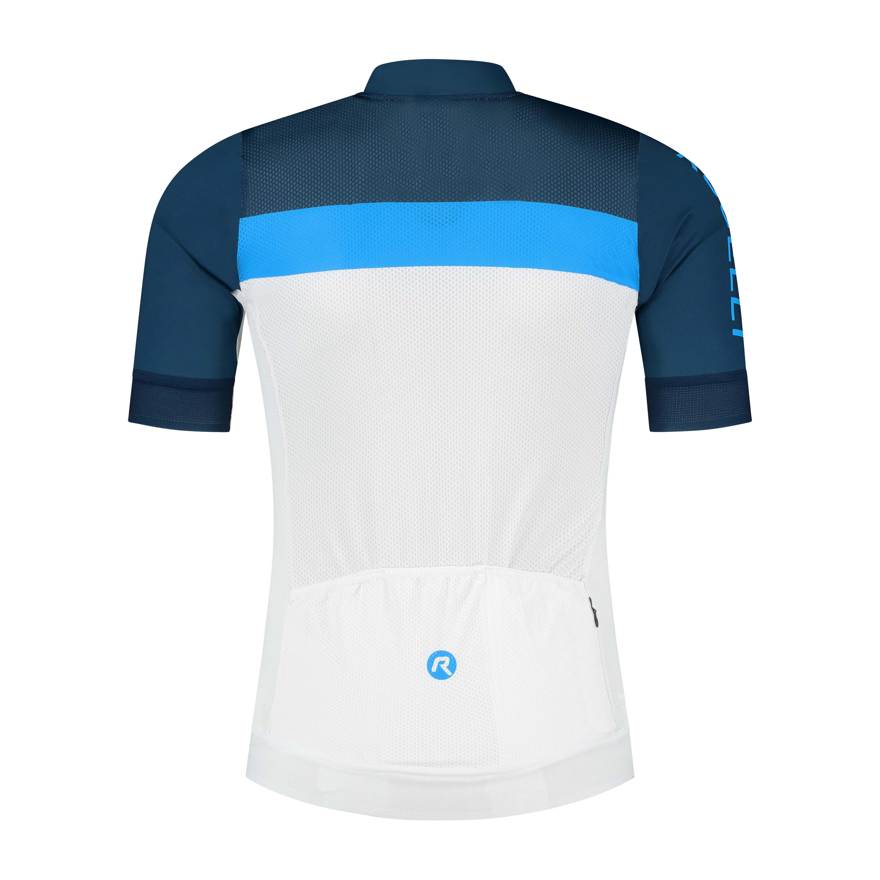 Rogelli Prime Weiß/Blau Herren Radtrikot Kurzarm