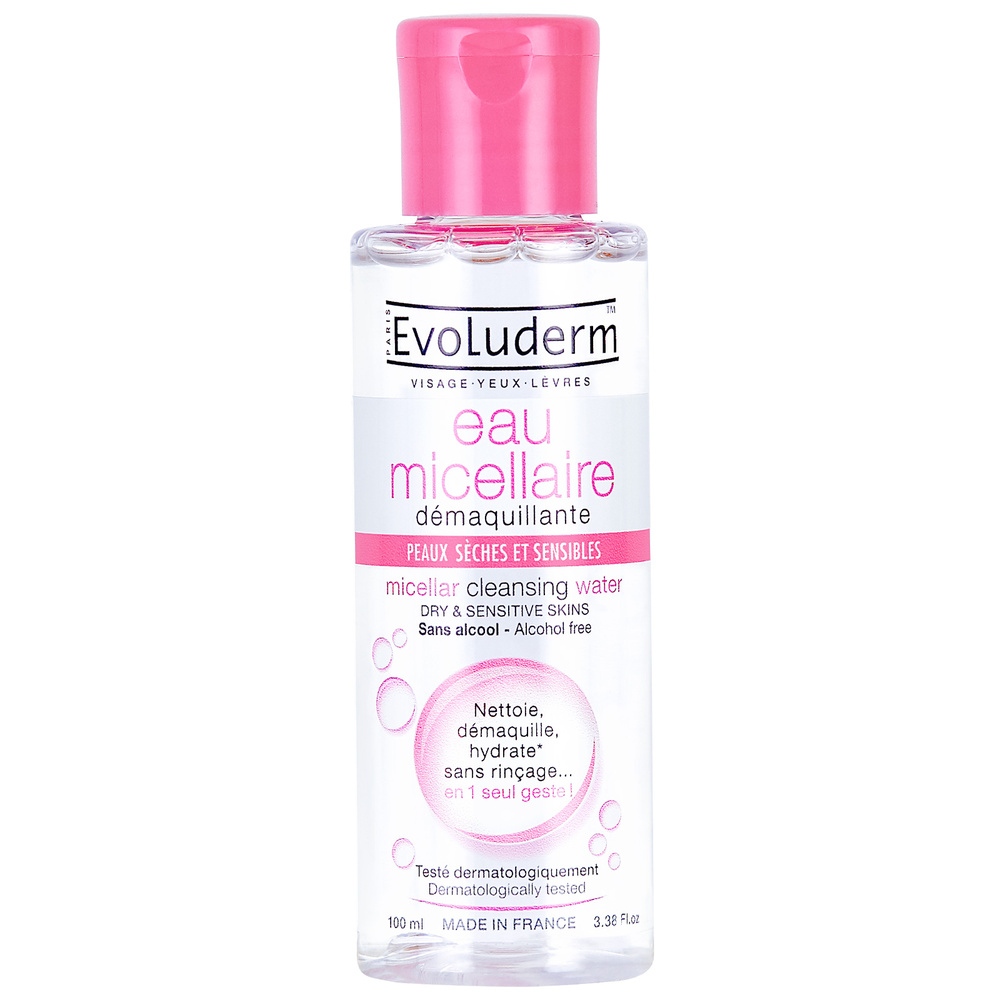 evoluderm Eau micellaire Eau Micellaire Démaquillante Peaux Sèches et Sensibles - 100 ml