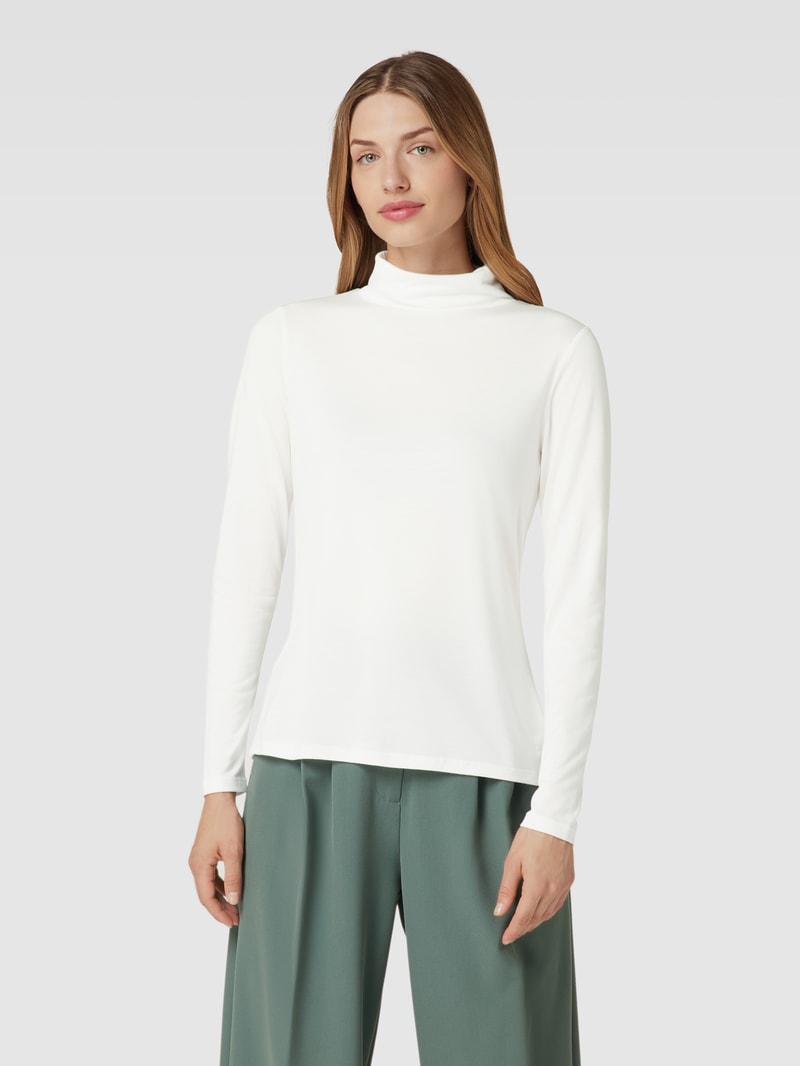 Longsleeve mit Rollkragen in weiß