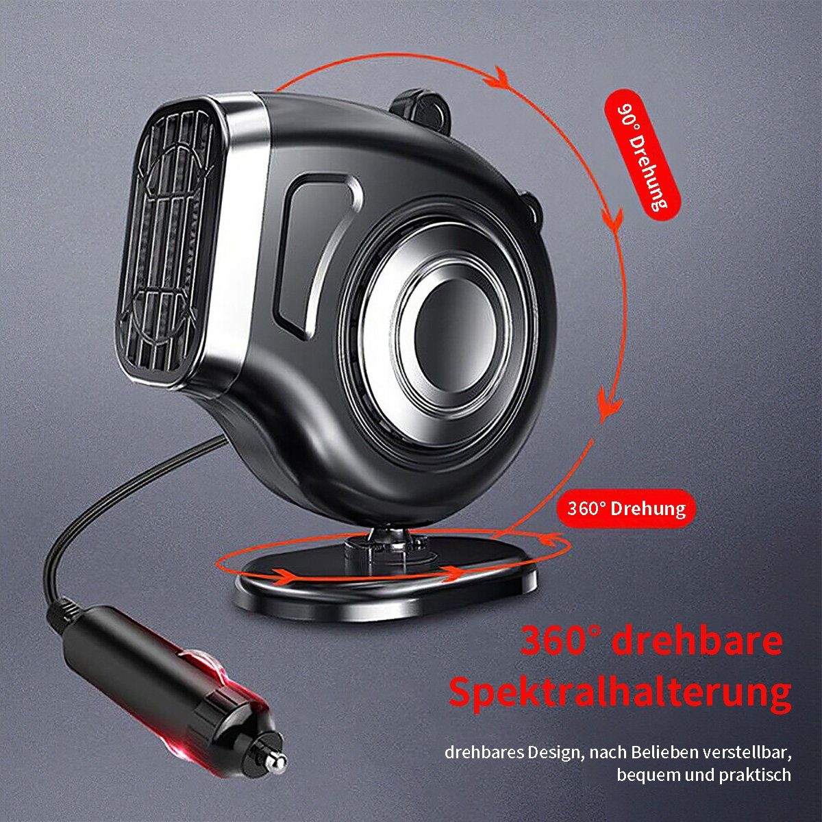 Yoyaxi Heizgerät Autoheizung, Heizung 12V/24V, Autoventilator, elektrische Heizung im Auto
