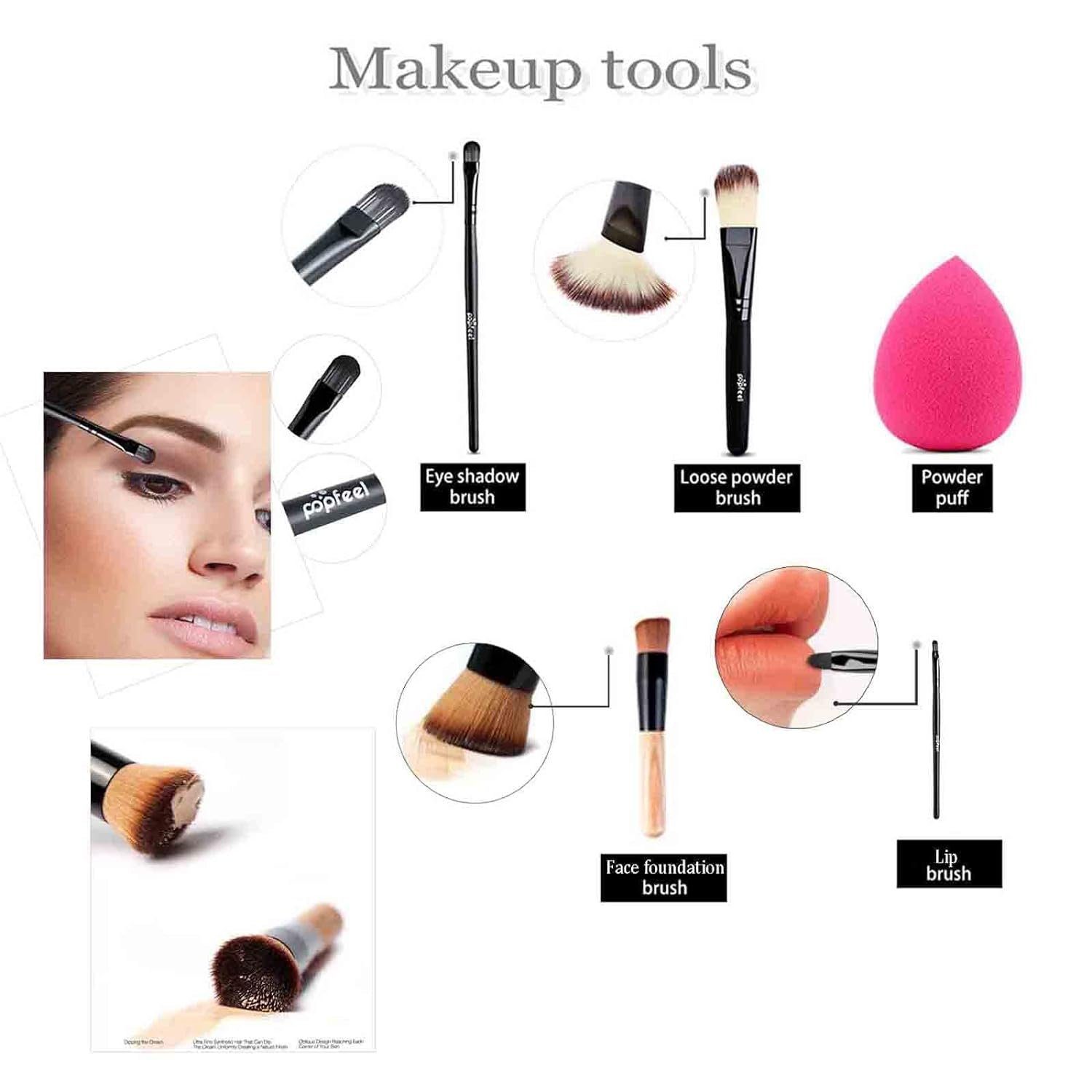 ERHWIO Make-up Set All-in-One-Make-up-Set, multifunktional und praktisch für Anfänger, 25-tlg., Buntes Make-up-Set: Lipgloss, Rouge, Lidschatten und mehr25 Stück