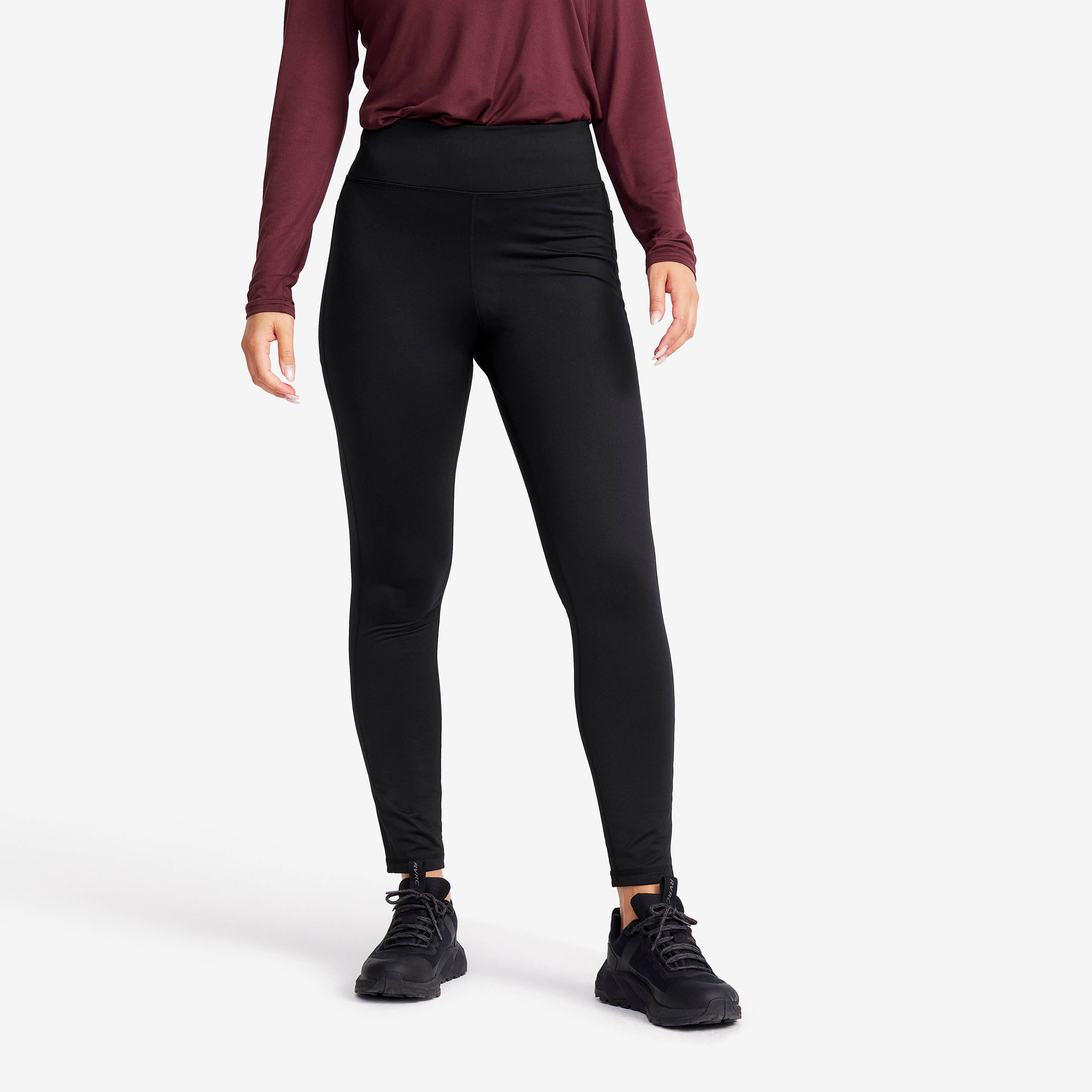 Alaska Fleece Lined Tights Femme Black