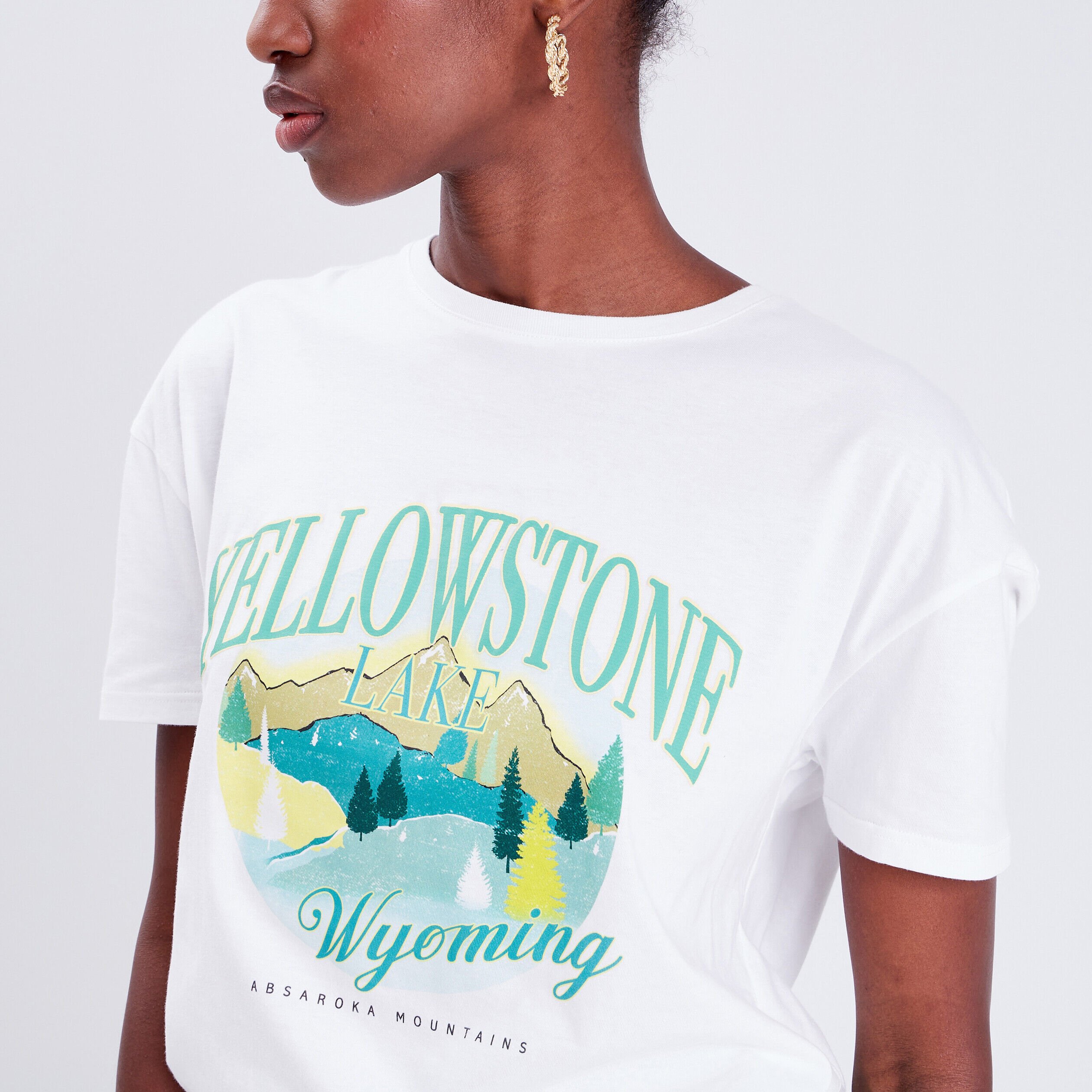 T-shirt manches courtes ecru femme | Cache Cache